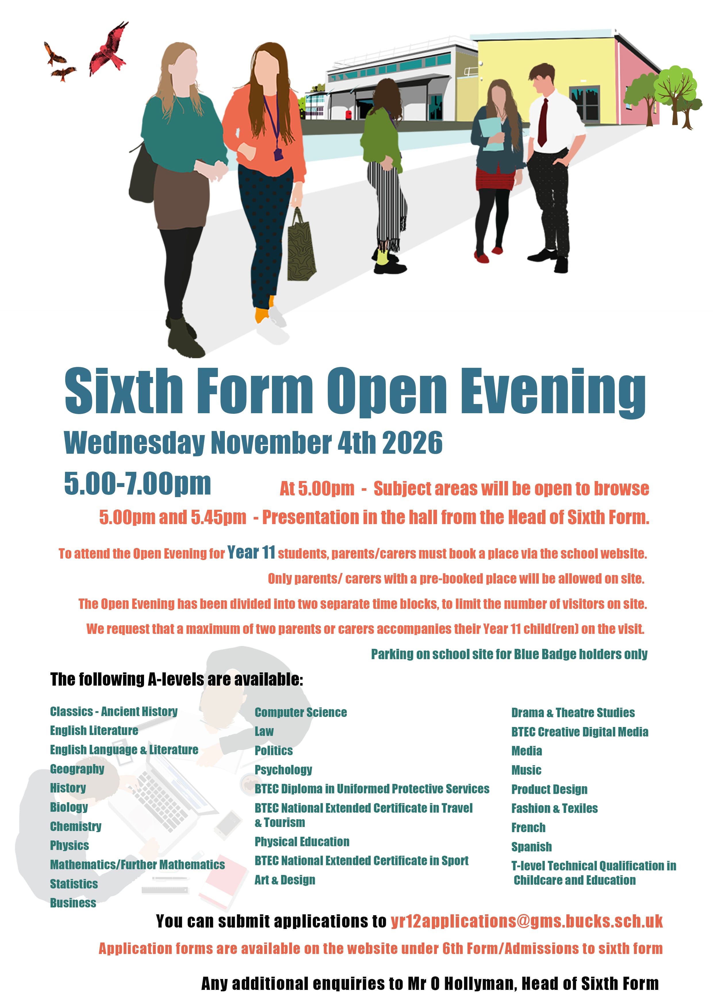 6th form open eve poster